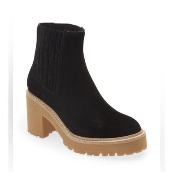 Jeffrey Campbell Chunky Tuckee Platform Festival Black Suede Lug Boots 10 NEW - Picture 1 of 3